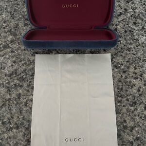 Gucci Velvet Glasses Case with Dust Bag